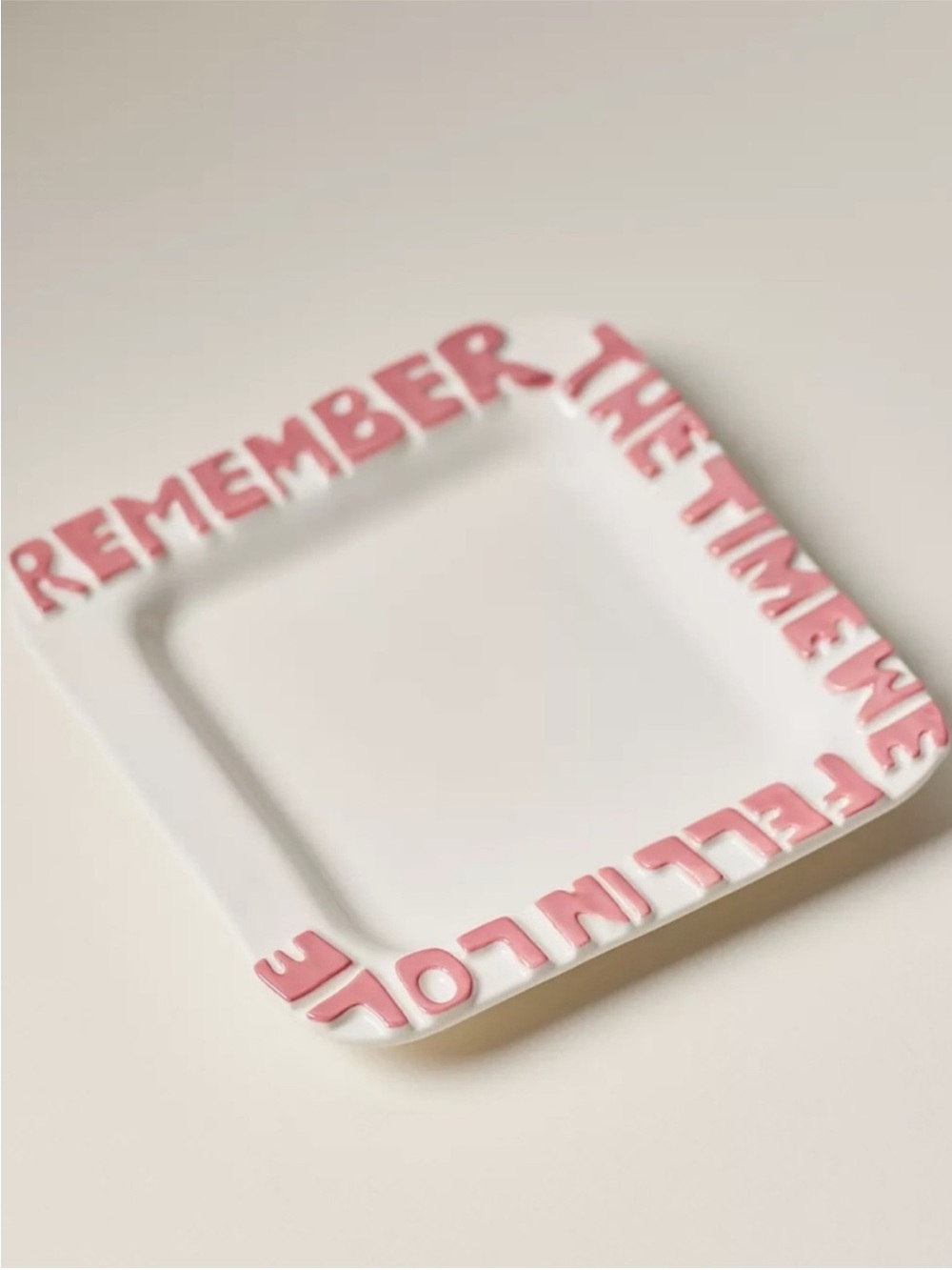 NWT Anthropologie x L&Clay "Remember the Time We Fell in Love" Trinket Dish Pink